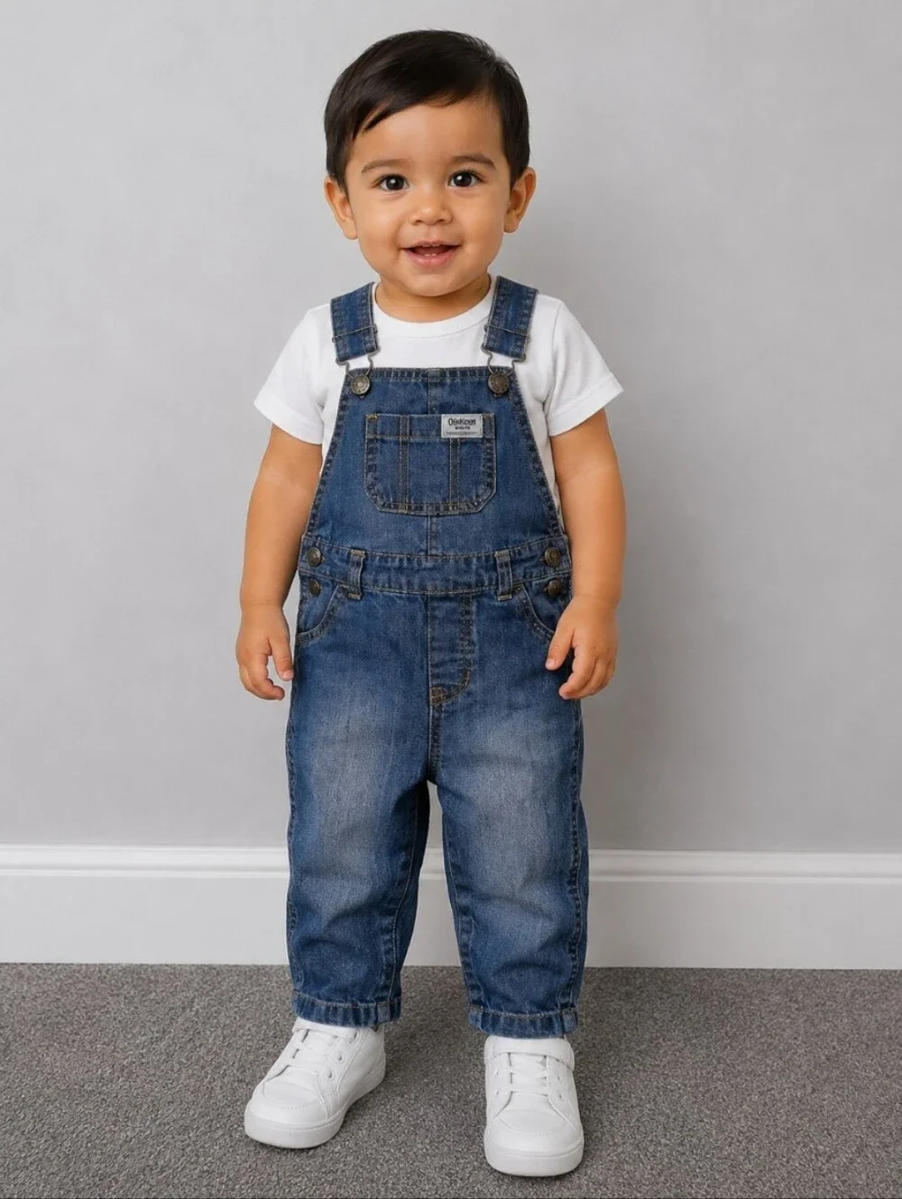 CARTERS 18M Jean Overalls Snap Button Legs